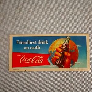 1956 Mid Century Coca-Cola Litho Ink Blotter